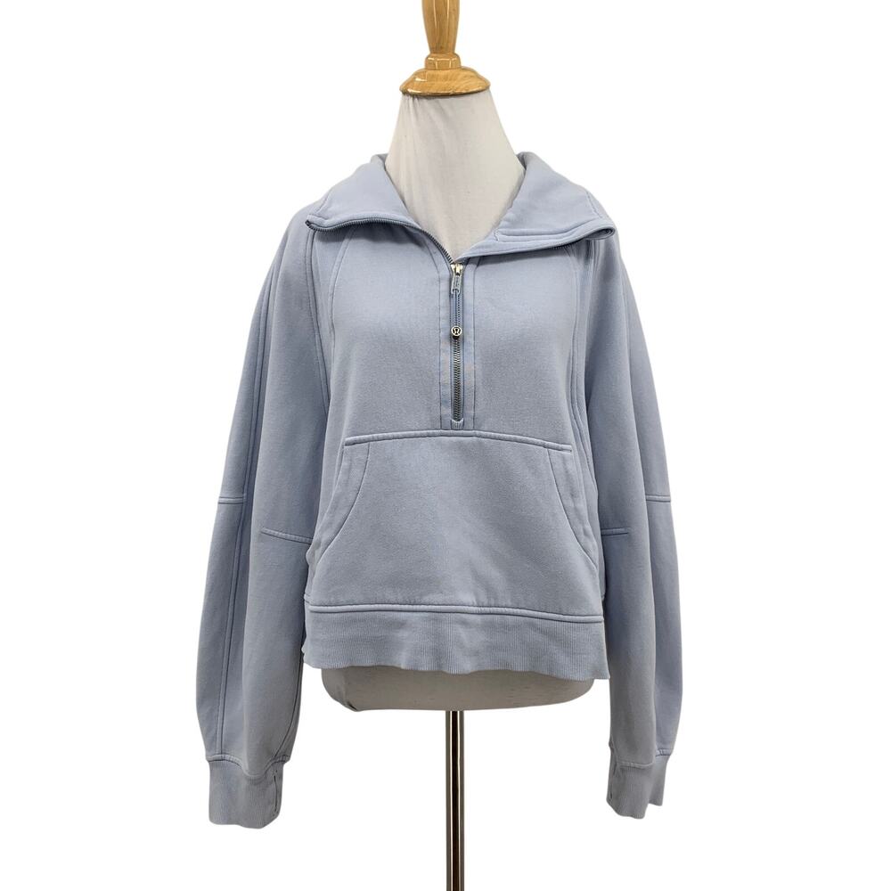 Lululemon Sweatshirt Womens M/L Grapemist Scuba Oversized Funnel Neck Ribbed